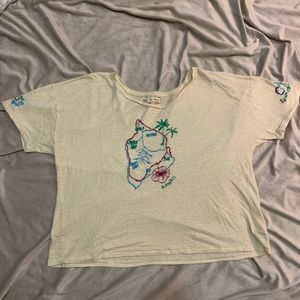 Free People embroidered Hawaii T-shirt